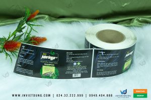 Mẫu decal cuộn dán chai dầu gội đẹp