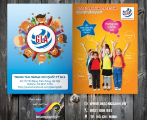 tờ rơi trung tâm ngoại ngữ đẹp