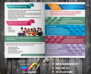 tờ rơi trung tâm ngoại ngữ đẹp