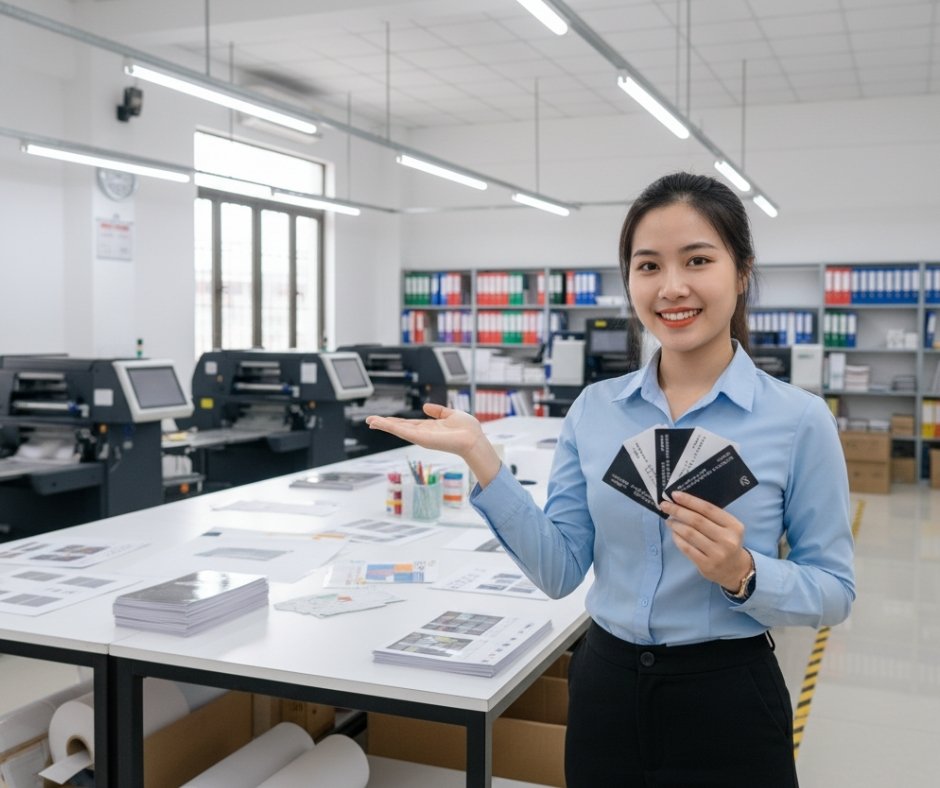 Xuongr in name card nhựa