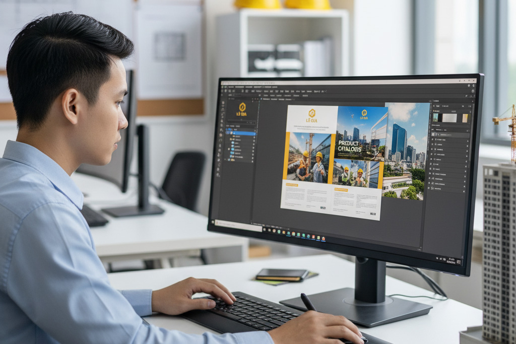 Dịch vụ in brochure công ty xây dựng tại HCM