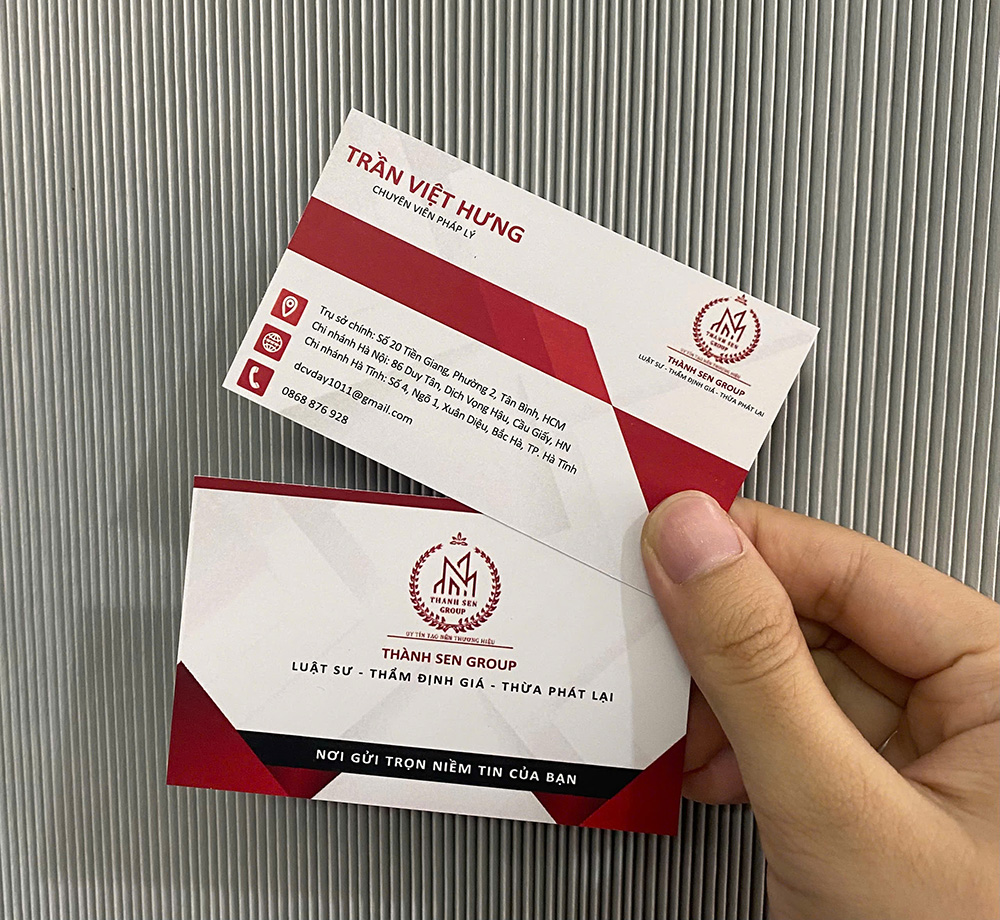 Thiết Kế Name Card Luật Sư Tối Giản