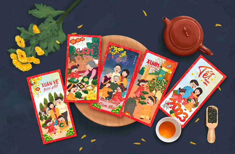 Dịch vụ in bao lì xì Tết nhanh 24h