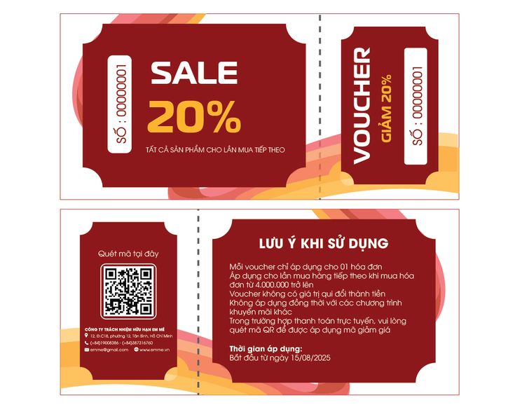 In Voucher Tích Điểm Shop Thời Trang Hiệu Quả